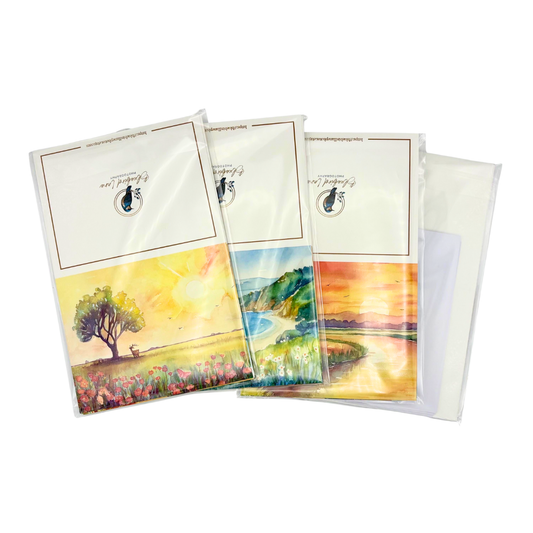 Watercolor Note Card Set (5)